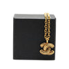 Secondhand Chanel Gold Plated Quilted CC Pendant Necklace