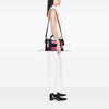 Balenciaga Small Lambskin Motocross Striped Classic City Satchel Secondhand