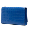 Saint Laurent Medium Croc Embossed Leather Kate Tassel Crossbody Secondhand