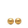 Chanel Gold Plated CC Button Clip on Earrings Secondhand