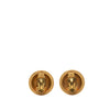 Chanel Gold Plated CC Button Clip on Earrings Secondhand