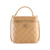 Chanel CC Quilted Lambskin Top Handle Vanity Case with Chain Secondhand