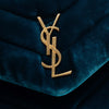 Saint Laurent Small Matelasse Velvet Monogram LouLou Shoulder Bag Secondhand