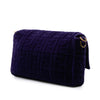 Fendi Large Zucca Embossed Velvet Baguette Satchel Secondhand