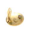 Chanel CC Gold Plated and Enamel Round Clip On Earrings Secondhand