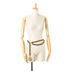 Secondhand Chanel Gold Plated Wheel Leather Woven Chain Belt