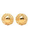 Chanel Gold Plated Round Clip On Earrings Secondhand
