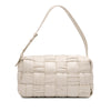 Bottega Veneta Calfskin Intreccio Plisse Cassette Shoulder Bag Secondhand