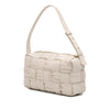 Bottega Veneta Calfskin Intreccio Plisse Cassette Shoulder Bag Secondhand