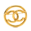 Chanel CC Gold Plated Round Brooch Secondhand