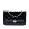 Chanel Quilted Patent Boy Wallet on Chain Secondhand