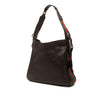 Gucci Medium Pebbled Calfskin Web Heritage Shoulder Bag Secondhand