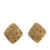 Chanel CC Gold Plated Diamond Clip On Earrings Secondhand