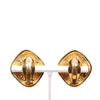Chanel CC Gold Plated Diamond Clip On Earrings Secondhand