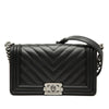 Chanel Old Medium Chevron Lambskin Boy Flap Secondhand