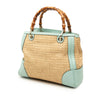 Gucci Small Raffia Bamboo Shopper Satchel Secondhand