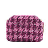 Secondhand Chanel Mini CC Quilted Tweed Clutch With Chain
