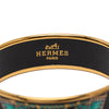 Hermès Wide Printed Enamel Bangle 65 Secondhand