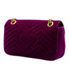 Gucci Medium GG Marmont Matelasse Velvet Shoulder Bag Secondhand