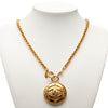 Chanel CC Gold Plated Medallion Mirror Pendant Necklace Secondhand