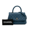 Chanel Mini Quilted Caviar Coco Top Handle Bag Secondhand