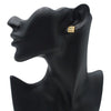 Chanel CC Gold Plated Square Push Back Earrings Secondhand