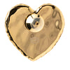 Chanel CC Gold Plated Enamel Coco Heart Brooch Secondhand