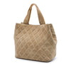 Chanel Mini CC Quilted Suede Shopping Tote Secondhand