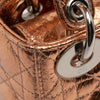 Dior Mini Metallic Crinkled Calfskin Cannage Lady Dior Secondhand