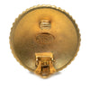 Chanel Gold Plated Coco Round Clip On Earrings Secondhand