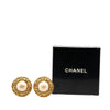 Secondhand Chanel Gold Plated Round Faux Pearl Clip on Earrings
