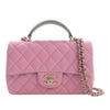 Chanel Mini Rectangular Bicolor Quilted Lambskin Top Handle Flap Secondhand