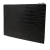 Saint Laurent Croc Embossed Leather Document Holder Secondhand