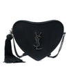 Saint Laurent Leather Monogram Heart Tassel Crossbody Secondhand