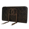 Chanel Metallic Lambskin CC Chain Fringe Clutch Secondhand