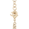 Chanel Gold Plated Heart Logo Rhinestone Necklace Secondhand
