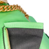 Fendi Zucca Embossed Leather Chain Midi Baguette Secondhand