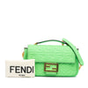 Fendi Zucca Embossed Leather Chain Midi Baguette Secondhand