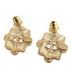 Chanel CC Gold Plated Resin and Faux Pearl Push Back Earrings Secondhand