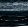 Secondhand Saint Laurent Medium Croc Embossed Calfskin Sunset Flap Crossbody