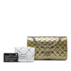 Chanel Medium Classic Striated Patent Double Flap Secondhand