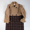 Marni Checkered Two-Tone Trench Coat, Size 38 Secondhand