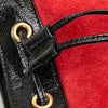 Gucci Mini Suede and Patent Web Ophidia Bucket Bag Secondhand