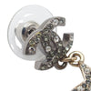 Chanel CC Silver and Gold Plated Crystal Moon and Star Drop Earrings Secondhand