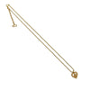 Dior Gold Plated Rhinestone Logo Heart Pendant Necklace Secondhand