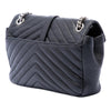 Saint Laurent Medium Chevron Sheepskin Monogram College Punk Shoulder Bag Secondhand