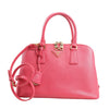 Prada Promenade Saffiano Lux Leather 2Way Handbag in Pink BL0837 Secondhand