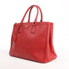 Prada Galleria Saffiano Lux Leather 2Way Handbag in Red Secondhand