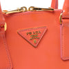 Prada Saffiano Vernice Dome Leather 2Way Handbag in Begonia BL0909 Secondhand