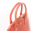 Prada Saffiano Vernice Dome Leather 2Way Handbag in Begonia BL0909 Secondhand
